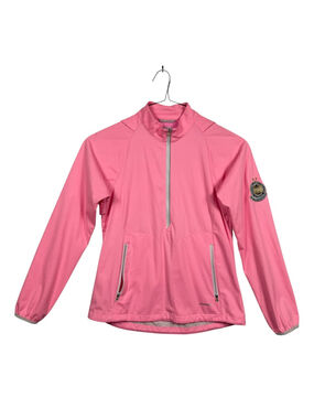 Annika Cutter & Buck PGA Golf Jacket Pink Wind Resistant 1/4 Zip Womens XS
